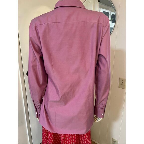 L.L.Bean Woman’s Dusty Pink Long Sleeve 100% Cotton Wrinkle Resistant Button Dow - Picture 4 of 6